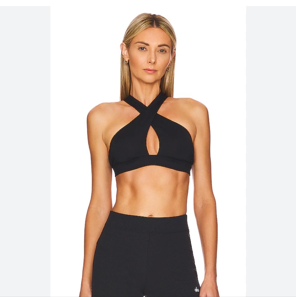ALO Yoga Black Airbrush Destination Bra